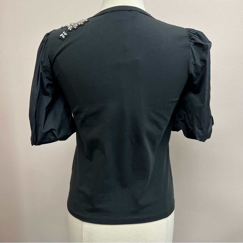 Veronica Beard Augusta Tee in Black - Picture 3 of 6